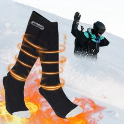 Meias aquecidas elétricas meias térmicas de inverno 3 modos meias de febre laváveis ao ar livre esqui pé mais quente meias de aquecimento para mulheres - Image 3