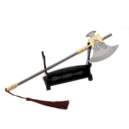 Water Margin TV Periféricos Machado Modelo Metálico, Arma Antiga Chinesa, Aço Real, Eixos de Espada, Brinquedos Colecionáveis para Menino, 22cm - Image 6
