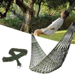 Rede portátil do esporte ao ar livre, rede de malha da rede de acampamento ao ar livre para jardim praia quintal viagem jardim balanço pendurado cama - Image 1