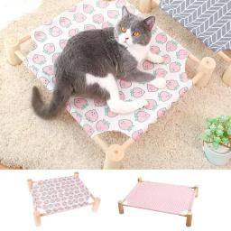 Cama de madeira lavável, Rede respirável, Mobília para animais de estimação para cães e gatos, Casa para cães e gatos - Image 1