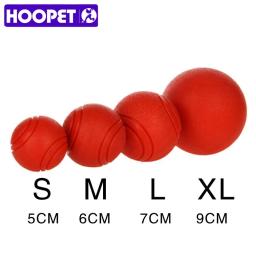 Hoopet-bola de borracha para o cão, brinquedo mordida resistente para o filhote de cachorro, peluche, pitbull, cor vermelha, bola sólida, pet fornecimentos, tamanho s-xl - Image 1