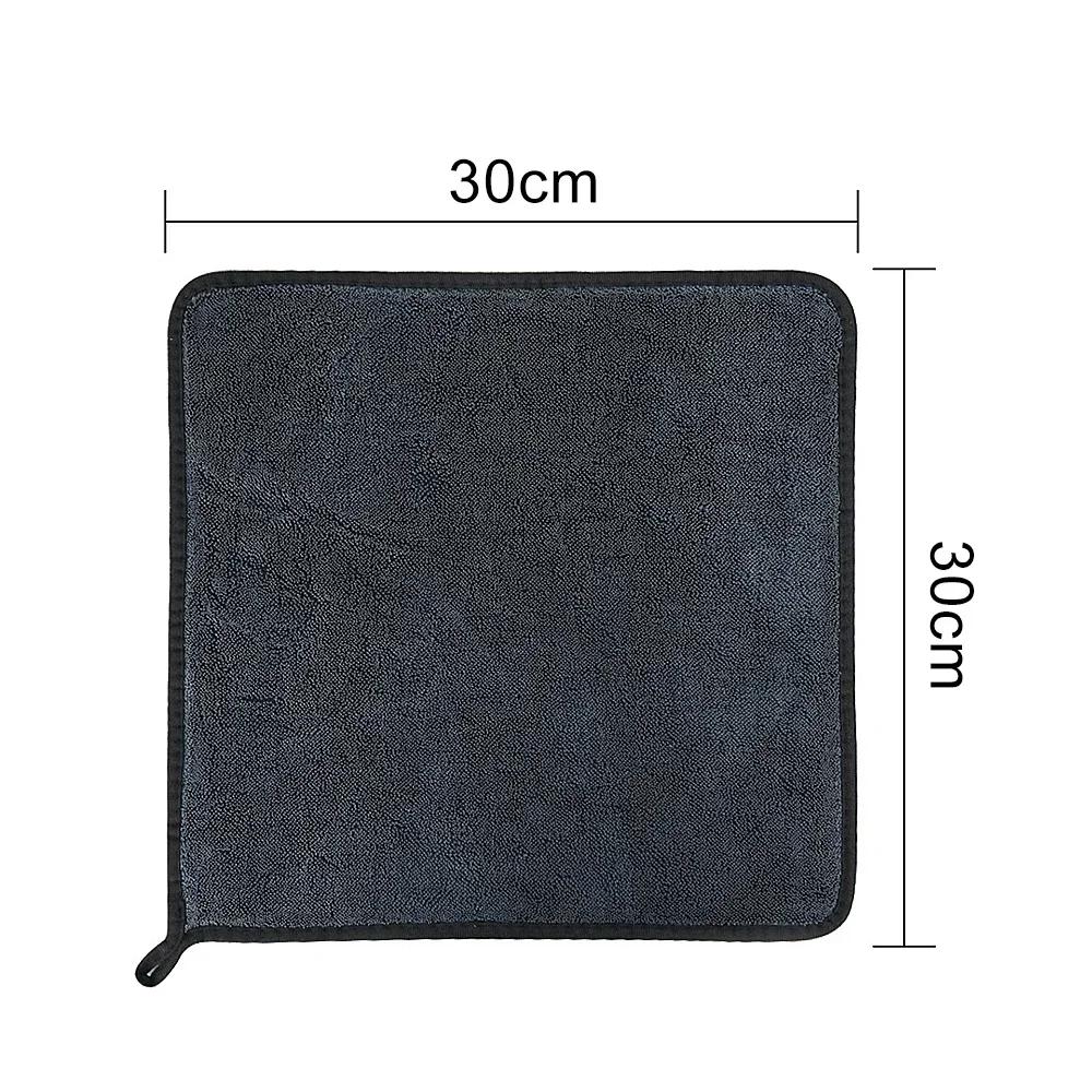 Toalha de lavagem de carro de microfibra de alta qualidade engrossar pelúcia dupla face detalhando carro casa cozinha pano de limpeza trapos super absorventes - Image 1