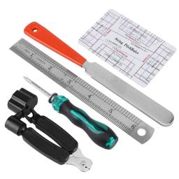 Guitarra Repair Tool Kit, 3 em 1 Ferramentas de Manutenção Cordas Winder, Niveling Action Régua, Fret Lixar Arquivo Set, 20Pcs - Image 4