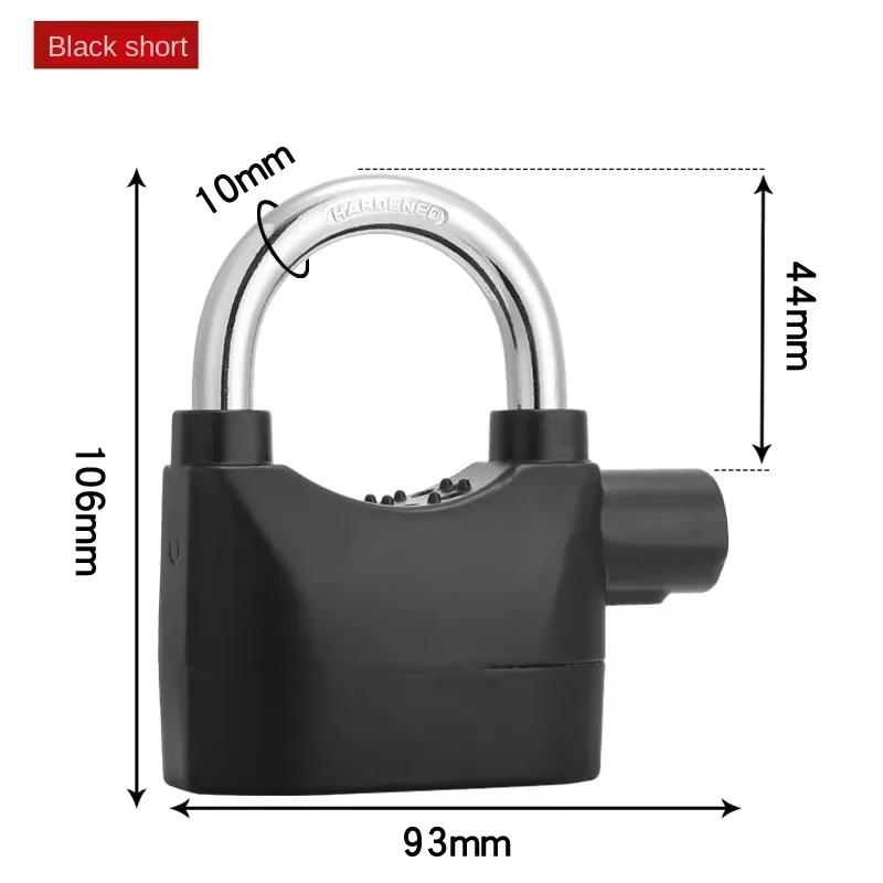 Anti-Roubo Siren Alarm Lock, Cadeado Anti-Roubo Universal para Bicicleta Moto, Núcleo de Cobre Completo, Liga de Zinco, Sensor de Movimento Embutido, Segurança, 110dB - Image 1