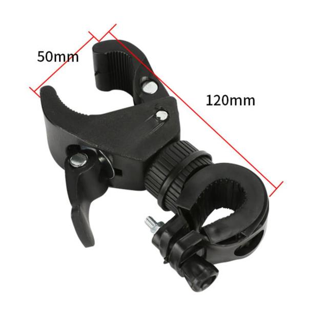Suporte de Guidão para Luz de Bicicleta Preto 360 Graus