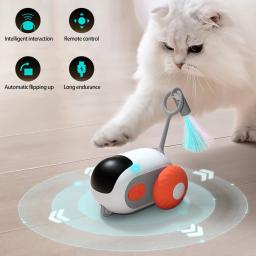 Automático Movendo Controle Remoto Carro de Brinquedo para Cães e Gatos, Jogo Interativo, Formação Gatinho, Pet Shop, Brinquedo Gato Inteligente, 2 Modos - Image 1