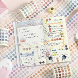 Fita adesiva colorida Washi, forma redonda, jornal de arte decoração, Scrapbooking, casamento, aniversário, planejador decoração - Image 3
