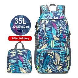 35l dobrável à prova dlightweight água mochila de armazenamento ao ar livre leve impressão sólida acampamento montanhismo mochilas viagem xa314q - Image 1