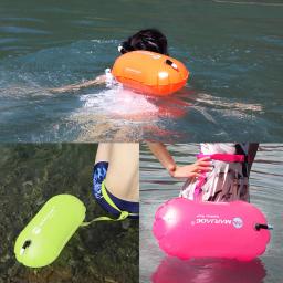 PVC Air Float para nadadores, alta visibilidade, natação em águas abertas, saco impermeável inflável, equipamento bóia - Image 3