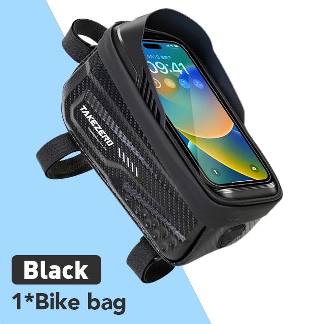 Saco de Bicicleta Newboler para Ciclismo - Quadro Dianteiro à Prova d'água com Compartimento para Telefone de até 6,5 Polegadas