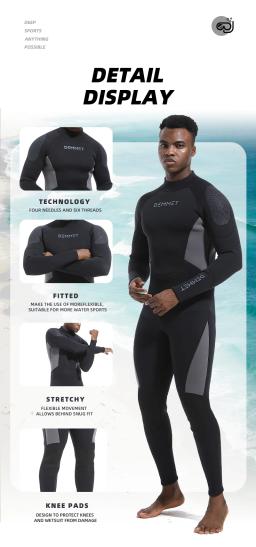 Ternos de mergulho neoprene para homens e mulheres, 1.5, 3mm, surf, mergulho, caiaque, caça submarina, mergulho livre, natação, corpo inteiro, térmica - Image 4
