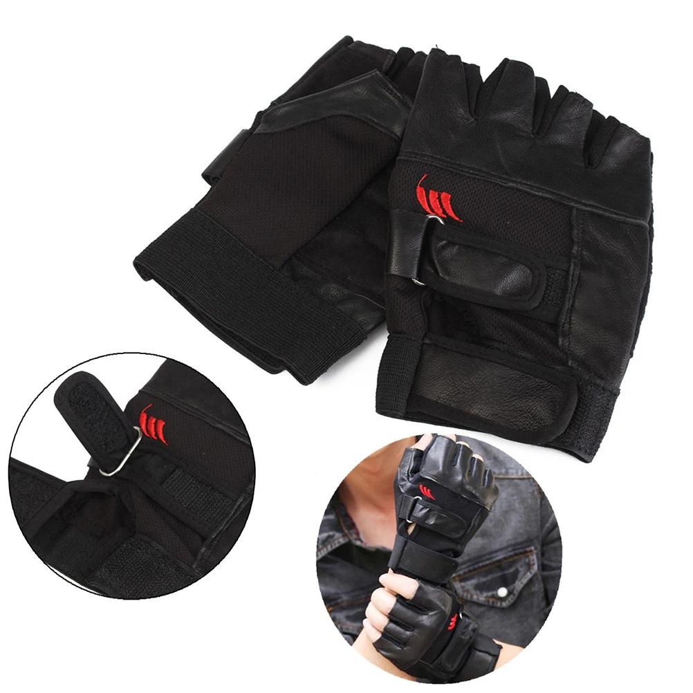 Luvas De Couro Para Homens, Levantamento De Peso, Exercício De Ginástica, Treinamento, Esporte Fitness, Carro Esportivo - Image 1