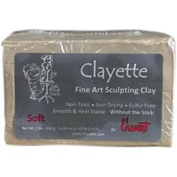 Chavant clayette arte fina escultura argila não-secagem de enxofre livre óleo profissional reutilizável baseado 2lbs(906g) - Image 2