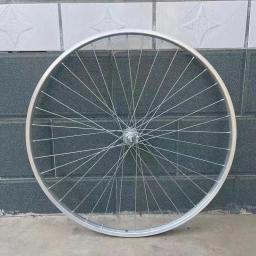 Roda de bicicleta liga de alumínio, aro conjunto roda, roda dianteira e traseira, bloqueio de freio, 20 ", 22", 24 ", 26", 175/183 - Image 1