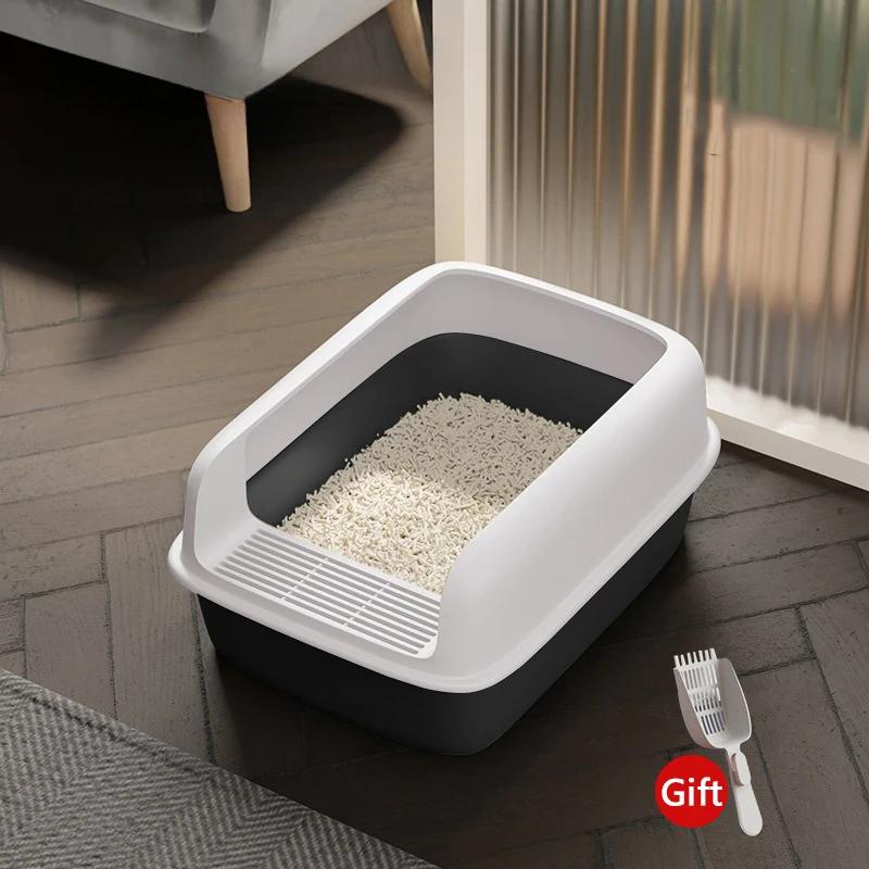 Caixa de areia para gatos, tamanho pequeno, anti-respingos, caixa de areia para animais, bandeja para gatinhos - Image 1