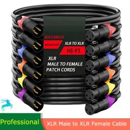 XLR macho para cabo XLR fêmea para gravação profissional, linha de extensão, balanceado XLR Mixer, alto-falante amplificador, linha de microfone ao vivo - Image 1