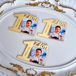 Lembrancinhas personalizadas para fotos de aniversário, ímã de espelho personalizado, molduras para fotos de bebês, lembranças para festa de primeiro aniversário, molduras para bebês - Image 4