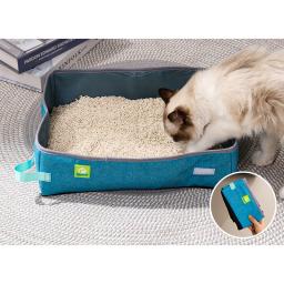Gato portátil Folding Travel Litter Box, bandeja do toalete do cão, Bedpan Cat, impermeável dobrável ao ar livre - Image 2