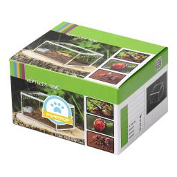 Terrário acrílico rastejando pet caixa de viagem reptisoil transportadora sapo escalada recipiente de alimentação caso transparente para réptil - Image 5