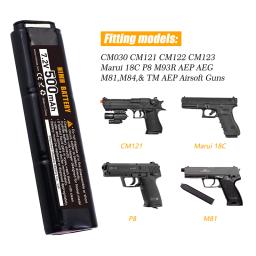500mAh 7.2V Ni-MH Nova Bateria Para CM030 CM121 CM122 CM123 Marui 18C, P8, M93R AEP AEG M81, M84 e TM AEP baterias de pistola de ar - Image 2