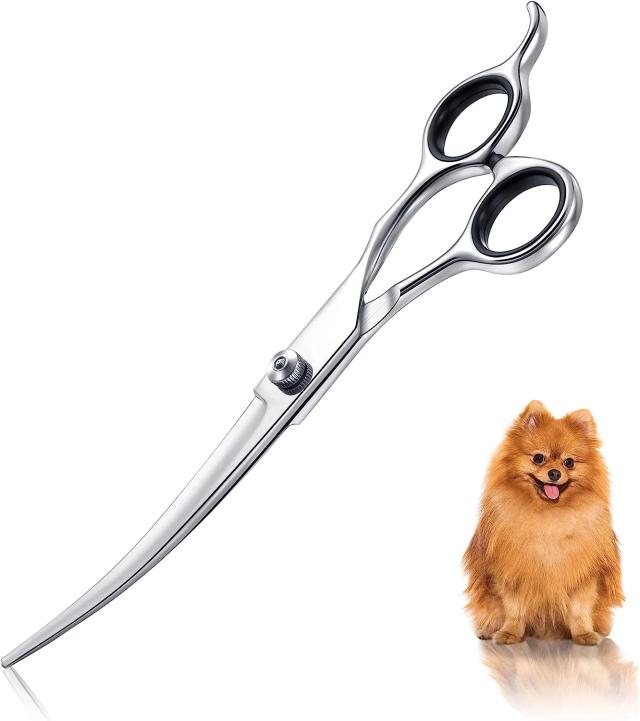 Tesoura de Cabelo em Aço Inoxidável para Pets - Ideal para Corte de Animais, Pés, Orelhas e Olhos