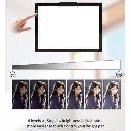 Ultra-fino A4-D28 Wireless Battery Powered LED Light Pad, Artcraft Tracing Pad, placa de luz recarregável para artistas, desenho, raio-X - Image 2