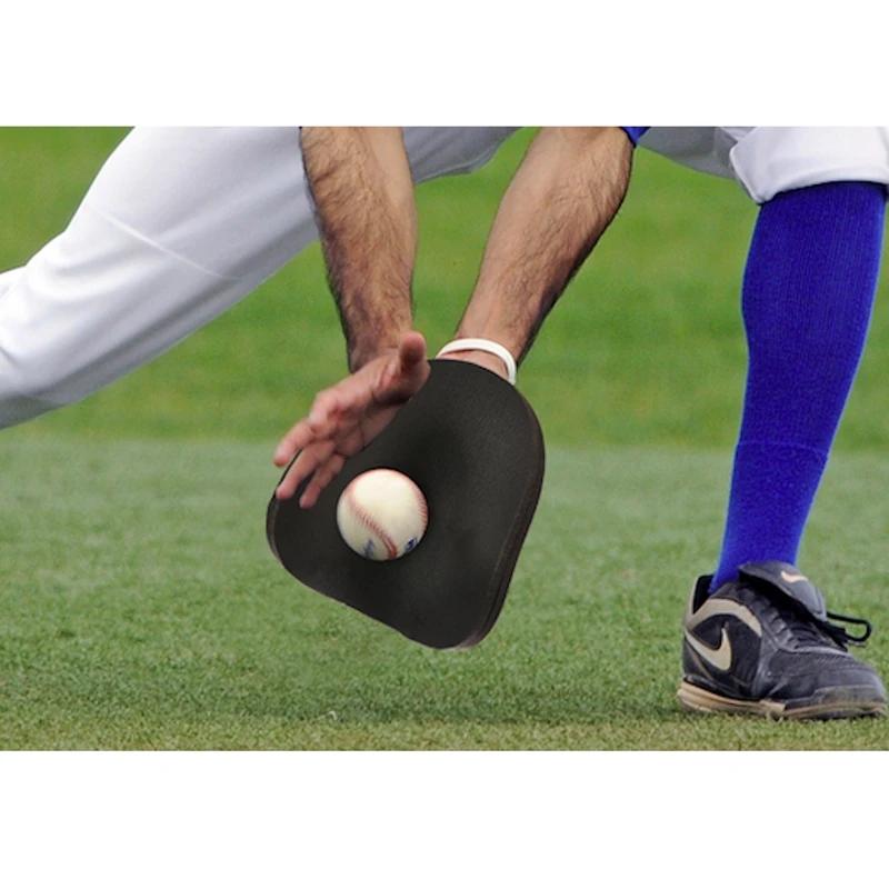2pc softland beisebol softball defensivo pegar luvas de treinamento rápido mão plana luva treinador defensivo captura postura dedo placa - Image 1