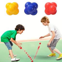 Silicone Hexagonal Reaction Ball, Adequado para Agilidade e Coordenação, Exercício e Treinamento de Fitness, Adequado para Crianças e Adultos, 68mm - Image 1