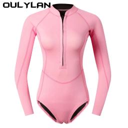 Fatos de mergulho de neoprene feminino, manter quente, mergulho, esportes aquáticos, pesca submarina, surf, roupa de mergulho, banho, 2mm, novo - Image 1