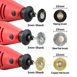 Cmcp conjunto de escova de discos de aço 22mm, 20 peças, fio de aço, conjunto para polimento de metal, escova rotativa de haste 3.0mm, ferramenta rotativa de polimento dremel - Image 2