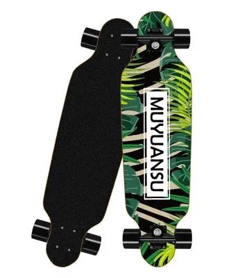 Skate profissional longboard placa de balancim plano rolamento de aço rodas do plutônio placa completa adolescente de alta velocidade deriva skate