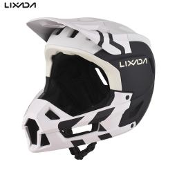 Lixada-Full Face Mountain Bike Capacete, Ventilação, Leve, Destacável, Segurança Esportiva, Ciclismo, Novo, 2024 - Image 1