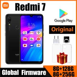Xiaomi redmi 7 celular com capa de telefone, dual sim solt celular android câmera dupla usado telefone - Image 1