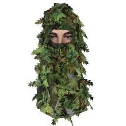 3D Leaf Camouflage Máscara Facial, Caça Cap, Cabeça Bird Watching, Fotografia Capuz, Ghillie Suit, Acessório ao ar livre, Tamanho adulto, 4 Estações - Image 6