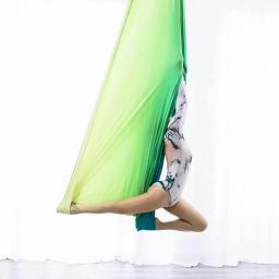 Anti-Gravidade Ombre Yoga Hammock para Crianças, Aerial Yoga Equipamento, Balanço Aéreo, Dispositivo de Tração, Fitness, 4m - Image 2