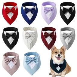 Terno de casamento britânico para cães, lenço cavalheiro, colar de gravata, toalha triangular de cão, toalha de saliva formal - Image 1