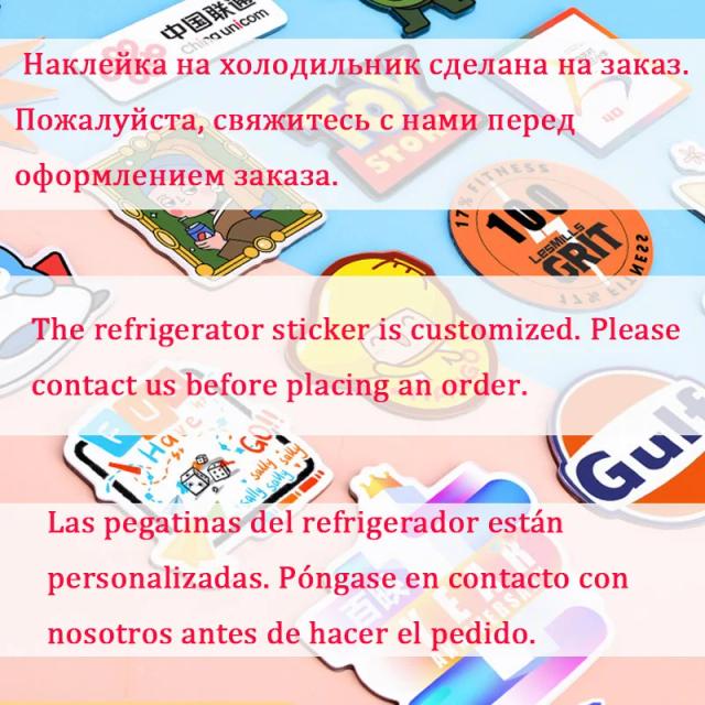 Ímãs de Refrigerador Personalizados para Crianças: Adesivos Divertidos com Desenhos Animados, Fotos de Pets e Logos Perfeitos para Presentes Criativos.