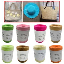 Corda de papel de algodão artificial para saco tecido Grama Lafite Chapéu de malha de crochê manual DIY Fibra natural Suprimentos de cordão trançado de papel - Image 1