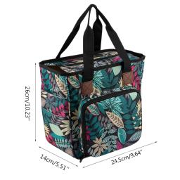 Saco de tricô portátil diy fio organizador de armazenamento crochê gancho agulha tote cesta - Image 4