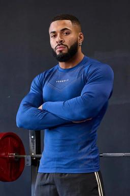 Camiseta esportiva elástica de mangas compridas respirável masculina, roupa de treino justa, blusa casual, nova, primavera e outono - Image 6