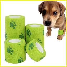 Bandagem elástica self para animais de estimação, suprimentos para clínicas, gauze, não é tecido, para impressão de gaze, para cães e gatos, 10 rolos - Image 3