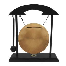 Mini Desktop Wind Chime Percussão Instrumento, Pratos de Bateria, Gongos com Malho, Home Decor, Housewarm Presente, Desktop - Image 2