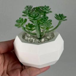 Molde De Silicone De Vaso De Concreto, Octagon Diamante Forma Artesanato, Jarra De Vela, Fabricação De Gesso, Resina Epóxi, Caixa De Armazenamento De Jóias, DIY - Image 2