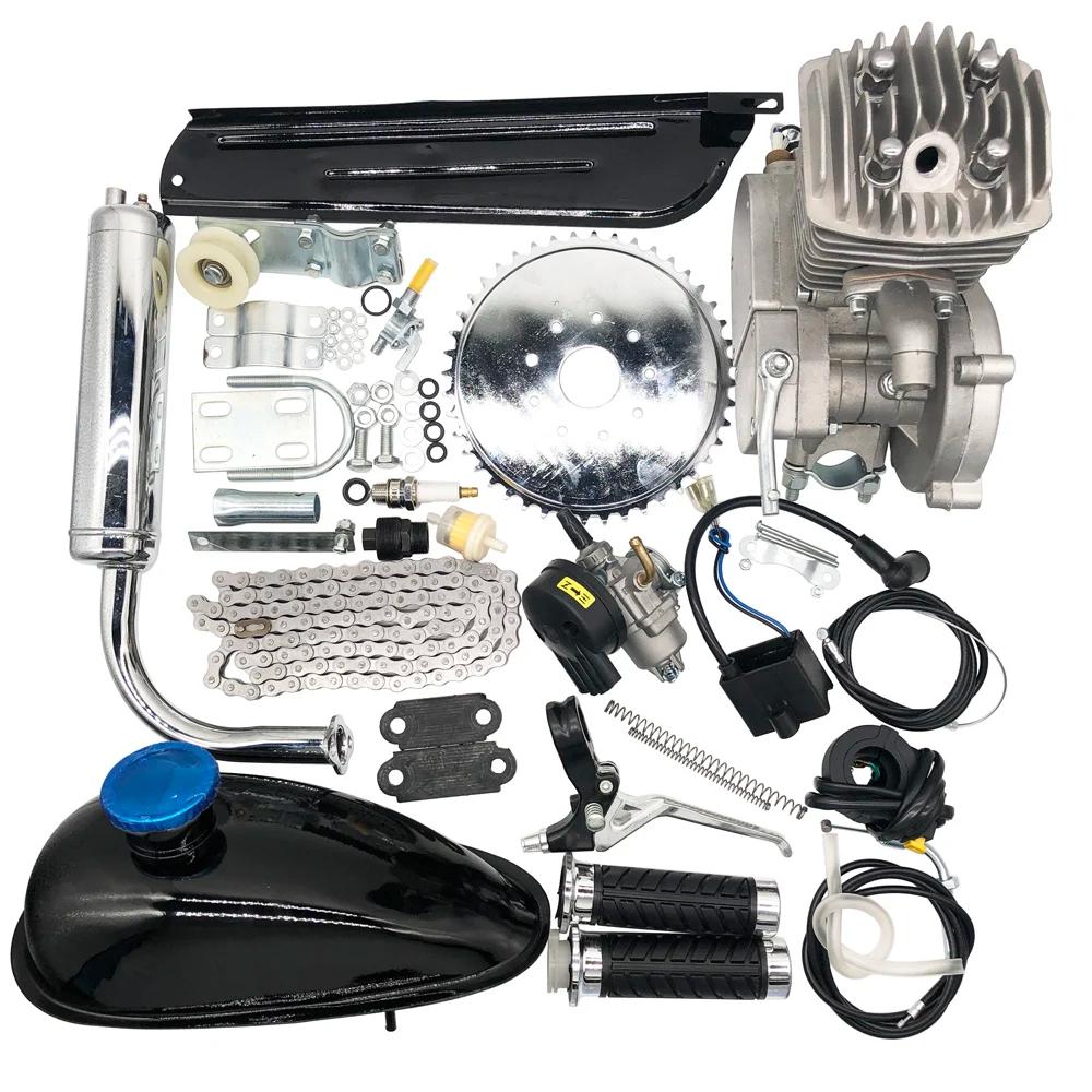 Kits motorizados do motor de bicicleta, DIY elétrico Mountain Pocket Bike conjunto completo, 2 tempos, 80cc, novo - Image 1