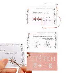Criativo Mini livro de costura para iniciantes, pesponto e ponto reto, guia de cartões de costura, kit acessórios artesanais - Image 1