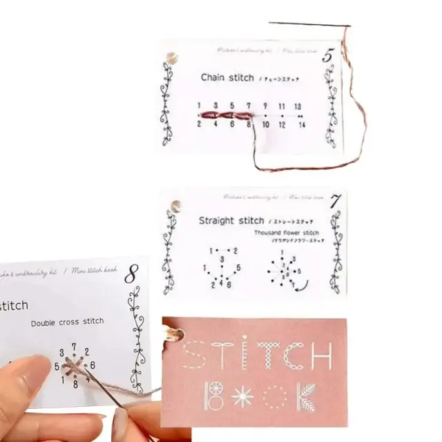 Mini Livro Criativo de Costura para Iniciantes: Aprenda Pesponto e Ponto Reto com Guia Prático e Kit de Acessórios Artesanais