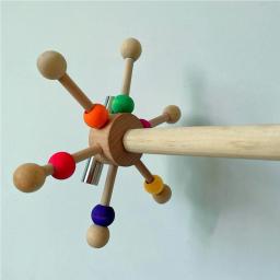 Brinquedo de forrageamento papagaio com bolas giratórias, carrinho de madeira interativo do pássaro, brinquedo colorido para pombinhos, produtos para animais de estimação - Image 4
