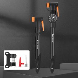 Bomba de mão multifunções com medidor Inflator de ar de bicicleta Cabeça giratória portátil Bomba de basquete para bicicleta 360 graus - Image 2