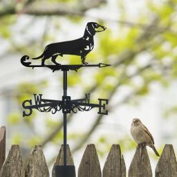 Metal Animal Dachshund Weather Vane, Decoração em pé, Roof WeatherVane, Decoração de jardim, Shed Home Fence Post, Novo - Image 4