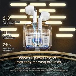Fones de ouvido Bluetooth sem fio PRO4, fones de ouvido, fone de ouvido esportivo ao ar livre, 5.3 com display de carregamento, fones de ouvido para PC - Image 6